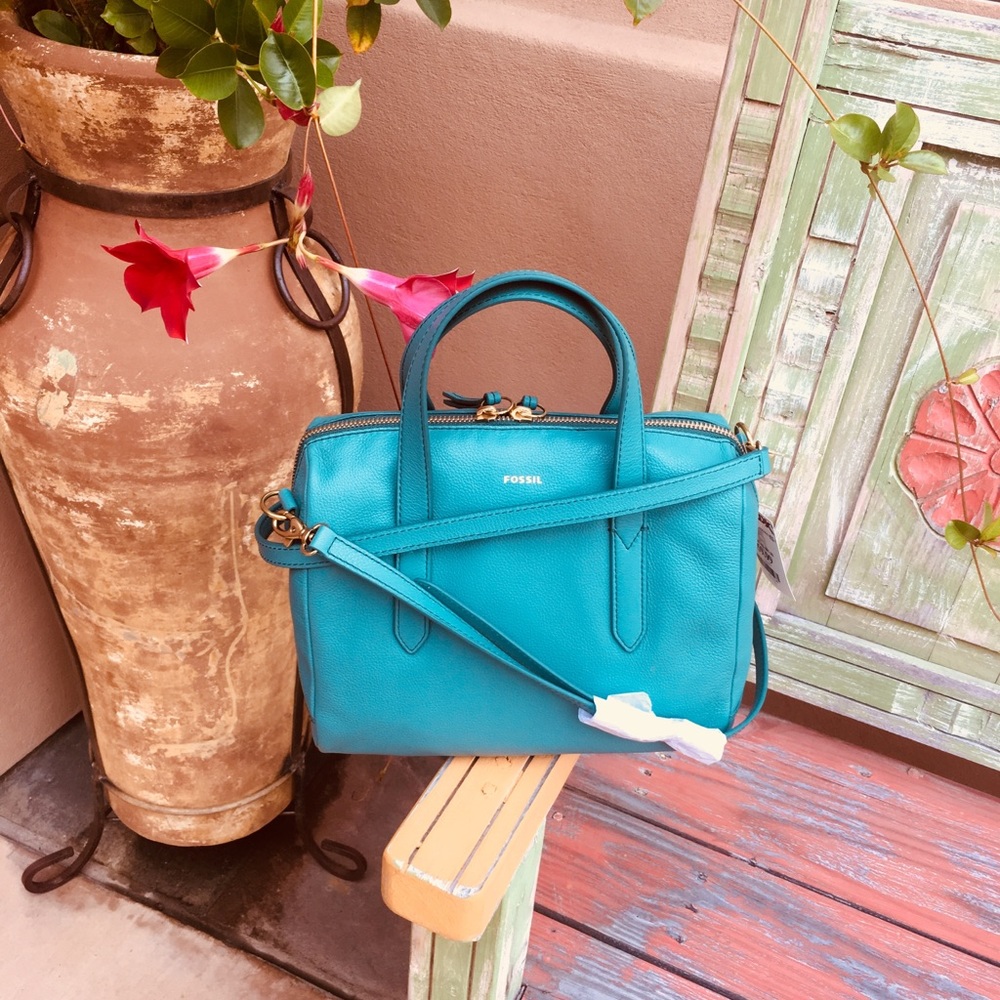 Fossil Sydney Satchel Turquoise